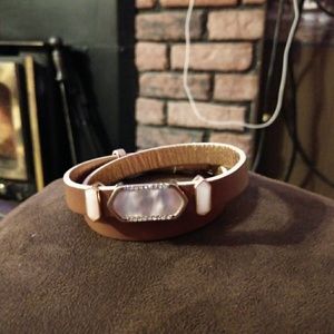 double leather band bracelet